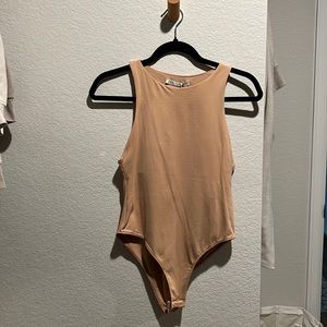 NWT Zara nude bodysuit - M